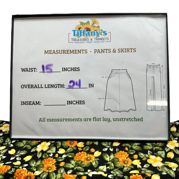 LuLaRoe Cassie Skirt Womens M Black w Orange Yellow Green Florals NWT - Picture 7 of 9